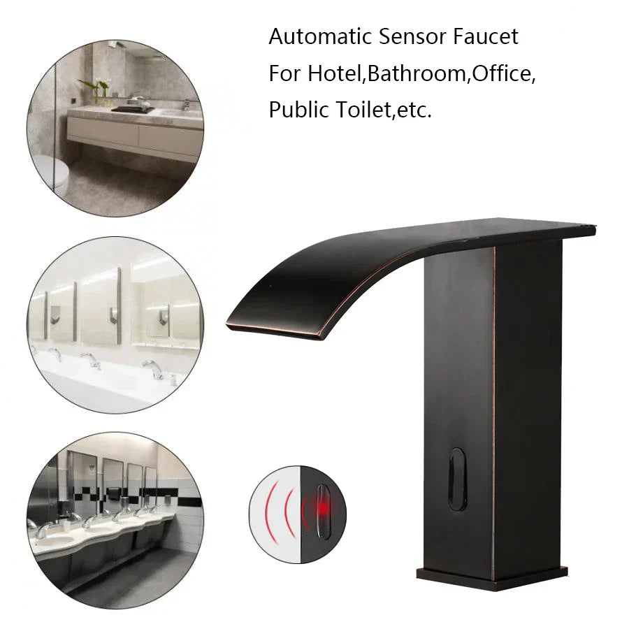 DecorBites™ Automatic Sensor Water Mixer Crane Deck Mounted Bathroom Faucet