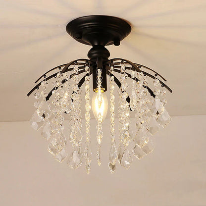DecorBites™ Crystal Ceiling Light: Luxury Modern Chandelier for Home Living Spaces