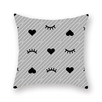 DecorBites™ Geometric Star Stripe Print Pillowcase - Wholesale, 45x45cm
