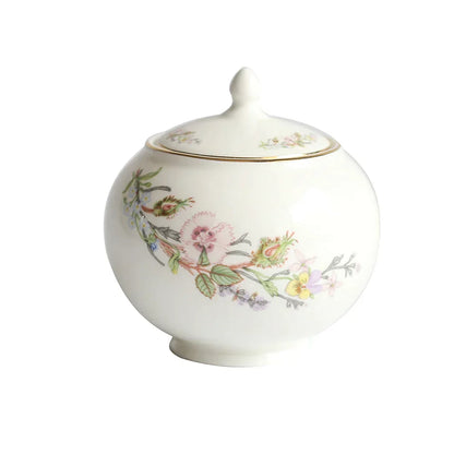 DecorBites™ Bone China Tea Set: Teapot, Teacup, Saucer, Fruit Plate, Tray, Mugs & Tableware