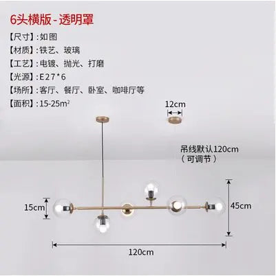 DecorBites™ Glass Ball Bubble LED Chandelier for Modern Home Decor
