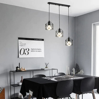 DecorBites™ Iron Frame Retro Led Pendant Light for Kitchen Dining Living Room