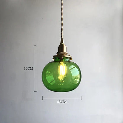 DecorBites™ Brass Pumpkin LED Pendant Light - Japanese Style Bedroom Suspension