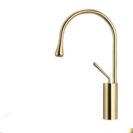 DecorBites™ Brushed Gold Basin Faucet Hot Cold Black Sink Kitchen Swivel Water Crane