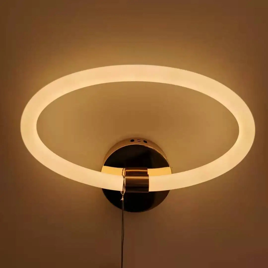 DecorBites™ Acrylic Ring LED Wall Lamp for Modern Indoor Decor, Living Room Bedroom Lighting