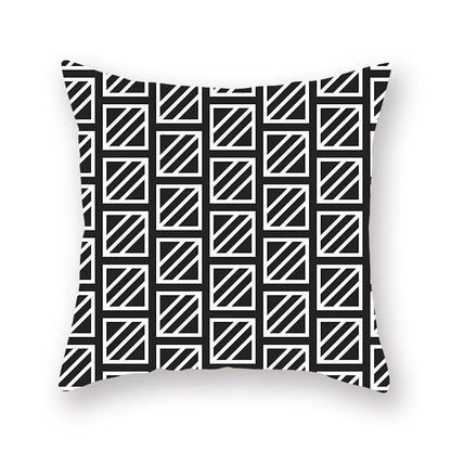 DecorBites™ Geometric Star Stripe Print Pillowcase - Wholesale, 45x45cm