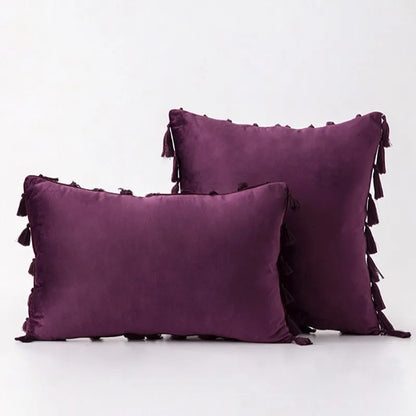 DecorBites™ Boho Tassel Fringe Orange Pillow Covers Pack for Home Decor