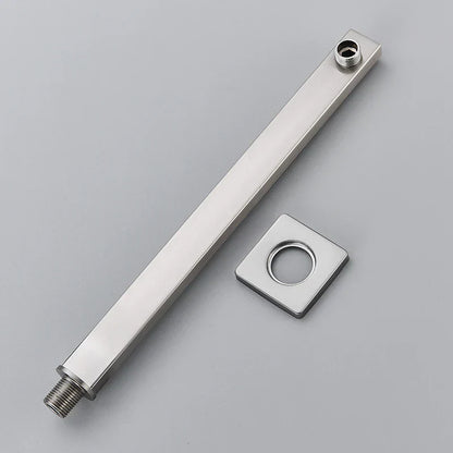 DecorBites™ Gold Stainless Steel Shower Arm & Head Holder Wall Mount Fixed Pipe