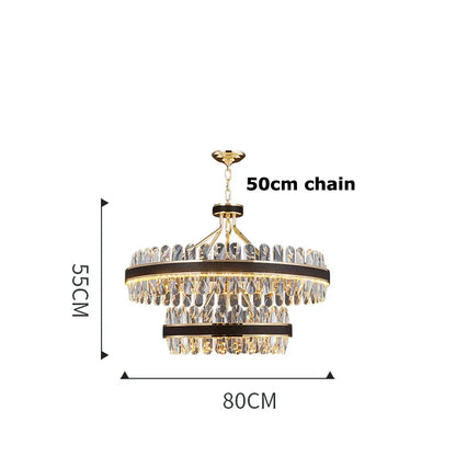 DecorBites™ Crystal Oval Chandelier Lighting for Dinning Room