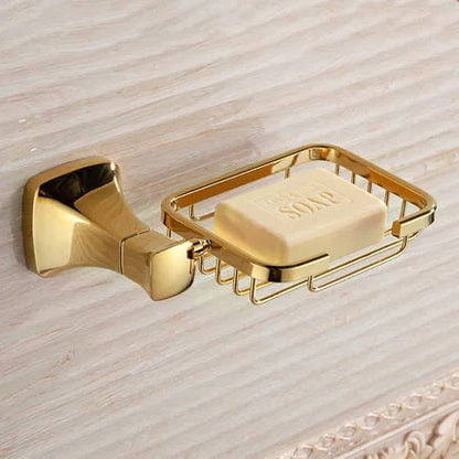 ™ Gold Bathroom Hardware Set for Towels, Paper, Brushes, and More