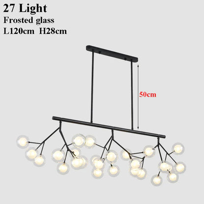 DecorBites™ LED Glass Ball Branch Chandelier | Modern Firefly Art Decor Lighting