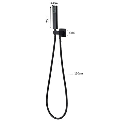 DecorBites™ ABS Plastic Hand Shower with Hose, Bracket | Wall Mounted Handheld Shower