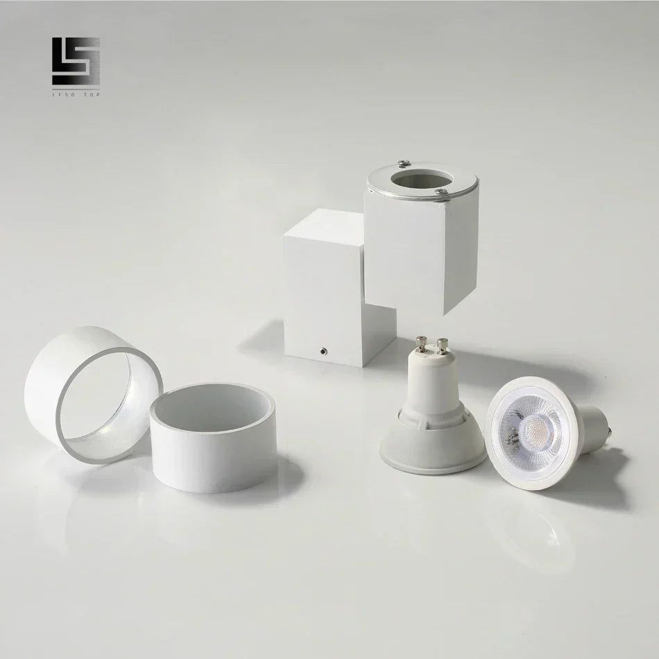 DecorBites™ 5W Adjustable Angle Downlight Chrome/White/Black Surface Mount Warm/Natural White