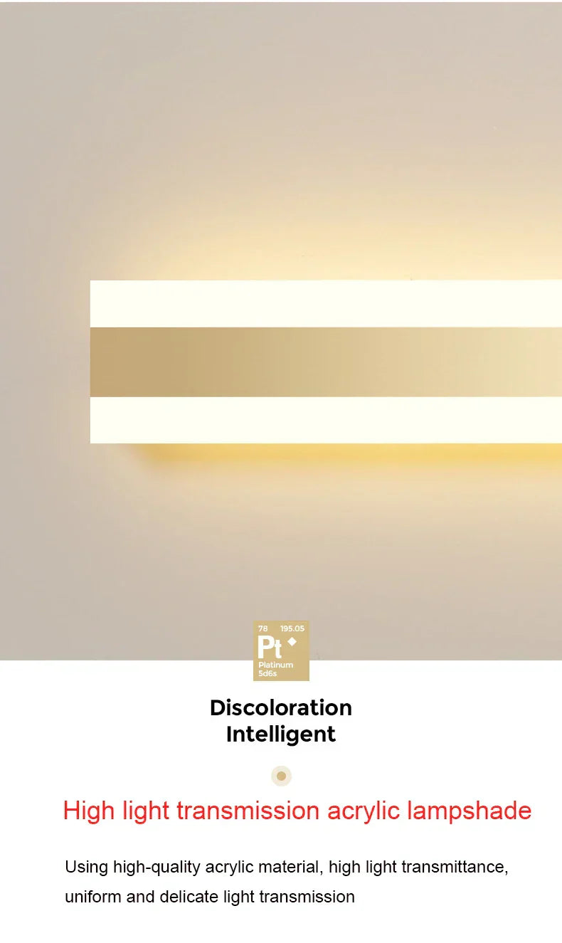 DecorBites™ Gold LED Outdoor Wall Sconce Modern Waterproof IP65 for Villa Porch Garden
