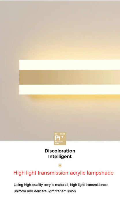 DecorBites™ Gold LED Outdoor Wall Sconce Modern Waterproof IP65 for Villa Porch Garden
