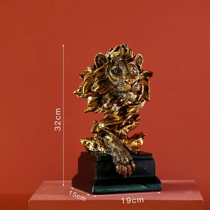 DecorBites™ Lion Resin Sculpture Figurine - Abstract Nordic Home Decoration