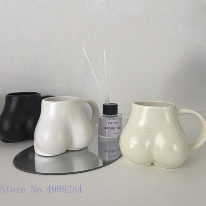 DecorBites™ Lovely Butt Shape Ceramic Coffee Cup Storage Decoration