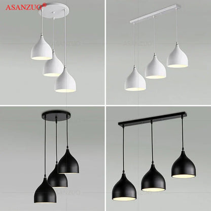 DecorBites™ Iron Chassis Ceiling Panel Dining Room Lamp - Multi Head Rectangular Round