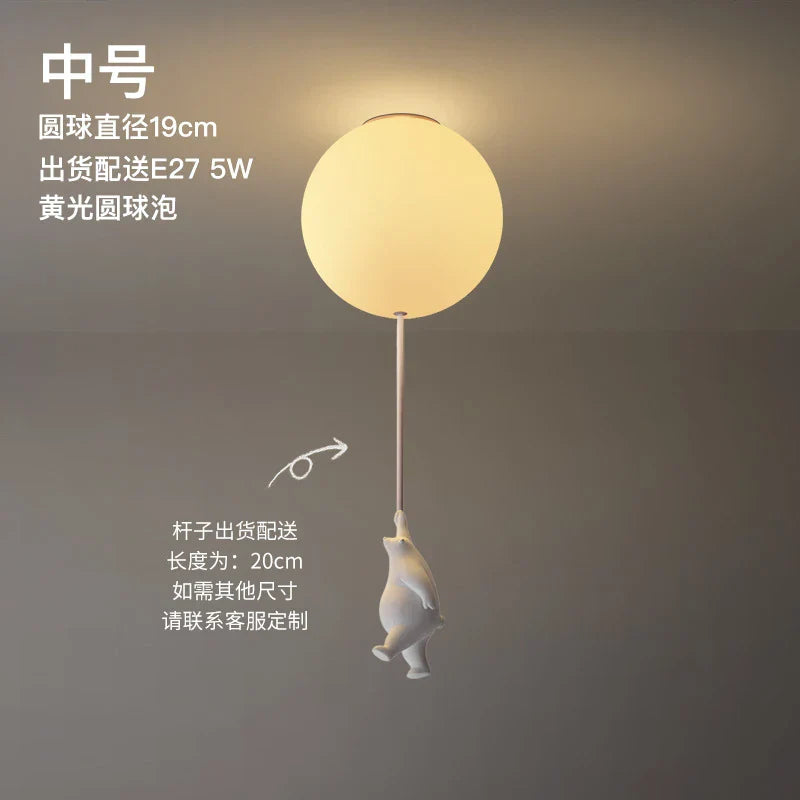 DecorBites™ Bear LED Ceiling Light: Modern Cartoon Warmth for Kids Rooms, Bedroom, Living Room Lighting