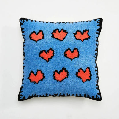 DecorBites™ Embroidered Daisy Dandelion Cushion Cover 45x45cm for Sofa Bed Chair Living Room