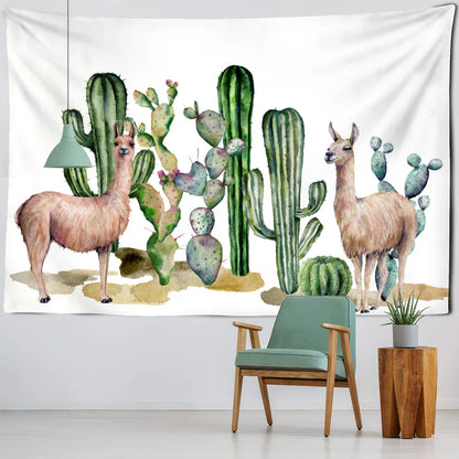 DecorBites™ Cactus Tropical Plant Tapestry Wall Hanging for Children's Room Hippie Cartoon Home Decor