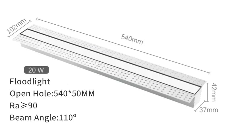 DecorBites™ Led Magnetic Downlight: Modern, Recessed, 90Ra, Indoor Ceiling Linear Grille Spot Lighting