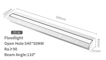 DecorBites™ Led Magnetic Downlight: Modern, Recessed, 90Ra, Indoor Ceiling Linear Grille Spot Lighting
