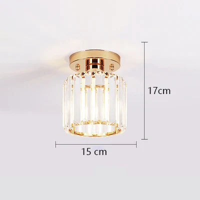 DecorBites™ Crystal Ceiling Lights: Modern Living Room Bedroom Decorative Lamp with E27 Bulb Socket