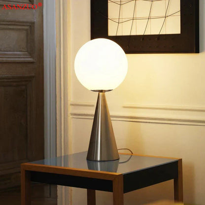 DecorBites™ Cone Glass Table Lamp for Bedside Art, Bar, Cafe, and Living Room Decor