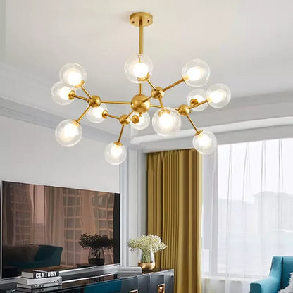 DecorBites™ Black Postmodern Sputnik Chandelier for Dining Room and Home Decor