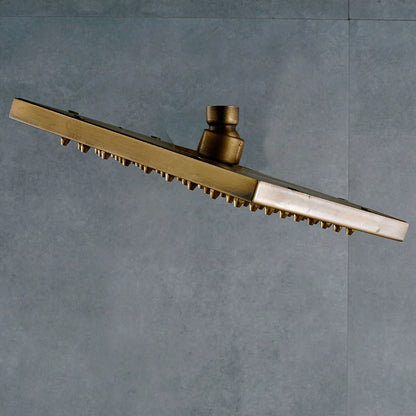 DecorBites™ Antique Brass 8-inch Square Rainfall Shower Head - Premium Brass Top
