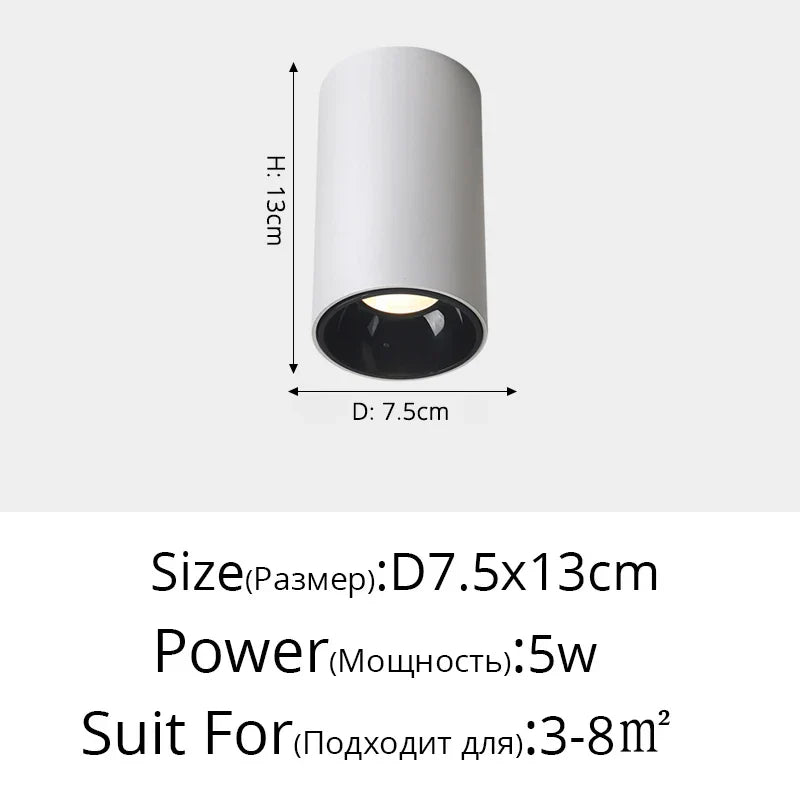 ™ LED Adjustable Angle Spotlight Ceiling Lights for Background Wall and Aisle