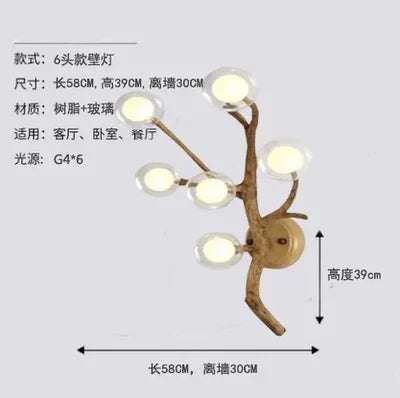 DecorBites™ LED Glass Bubble Chandelier for Restaurant Bedroom LOFT Pendant Lighting