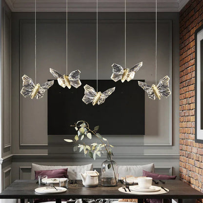 DecorBites™ Crystal Butterfly Pendant Lamps LED Lighting for Home Decor and Luxury Ambiance