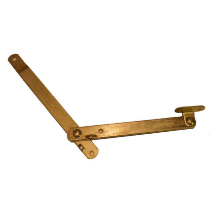 Desk Lid Support Brass Plated Steel, 10-3/8" Length, Left and Right Side Hinge, For Drop Front Desks & Trunks
