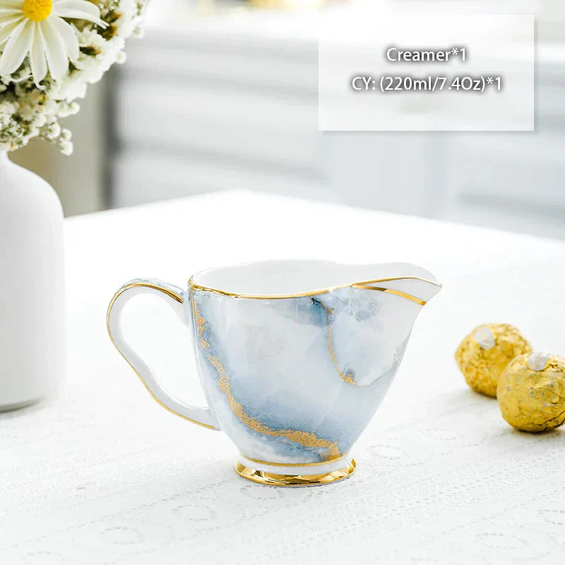 DecorBites™ Bone China Milk Jug: Elegant Ceramic Creamer for Tea, Coffee, Espresso