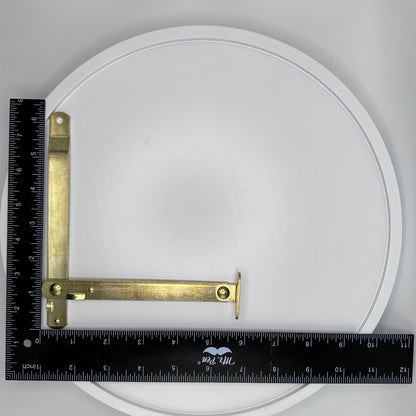 Desk Lid Support Brass Plated Steel, 10-3/8" Length, Left and Right Side Hinge, For Drop Front Desks & Trunks