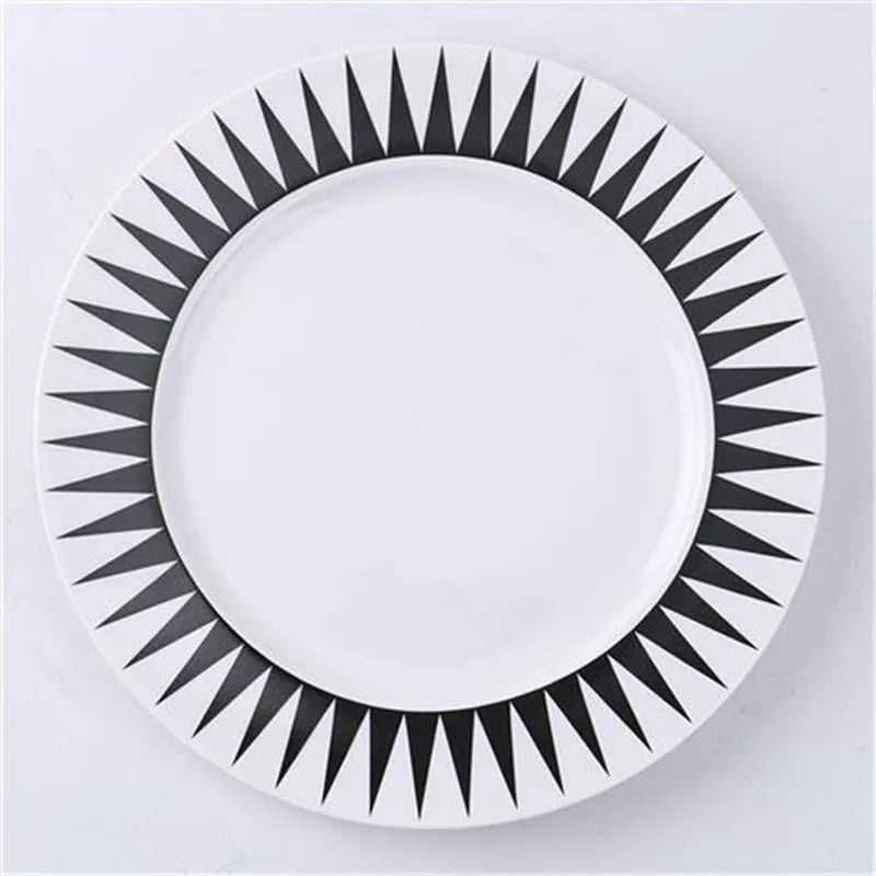 DecorBites™ Ceramic Dessert Plates Set - 8 Inch Scandinavian Style Breakfast Saucers