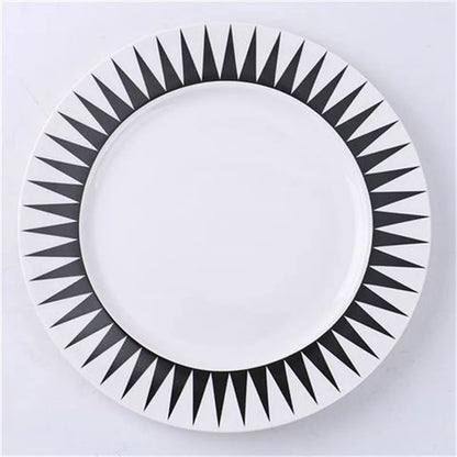 DecorBites™ Ceramic Dessert Plates Set - 8 Inch Scandinavian Style Breakfast Saucers