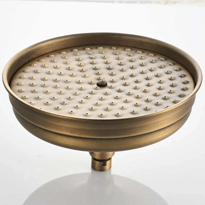 DecorBites™ Antique Brass Shower Faucet Set with Rain Head, Hand Shower, Hose & Valve