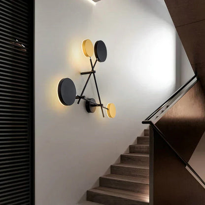 DecorBites™ Adjustable Rotating LED Wall Sconce with Switch, Modern Stair Hallway Fixture