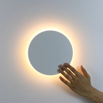 DecorBites™ LED RGB Round Wall Lights: Acrylic Touch Sensitive, Remote Controlled Bedroom Indoor Decor