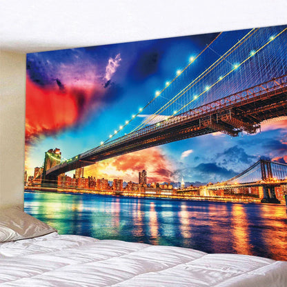 DecorBites™ City View Tapestry: Bohemian Psychedelic Wall Hanging for Home Decor
