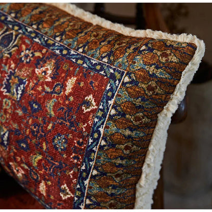 DecorBites™ Bohemian Chenille Lumbar Pillow Cover for Retro Living Room Sofa 60x40