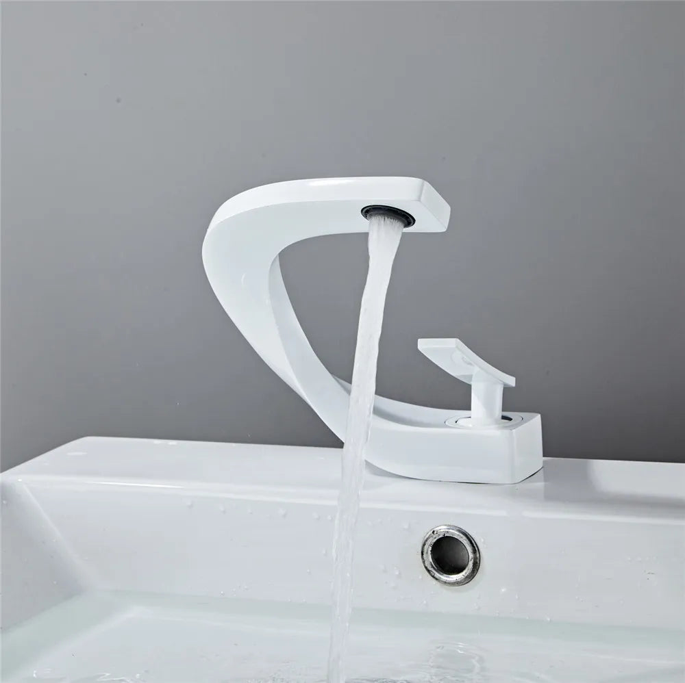 DecorBites™ Black & Gold Basin Faucet: Brushed Gold/Nickel/Chrome Mixer Tap, Hot & Cold Water