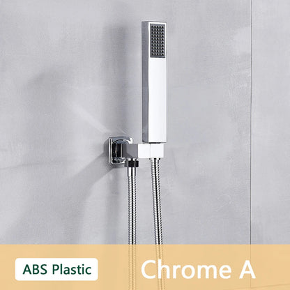 DecorBites™ ABS Plastic Hand Shower with Hose, Bracket | Wall Mounted Handheld Shower