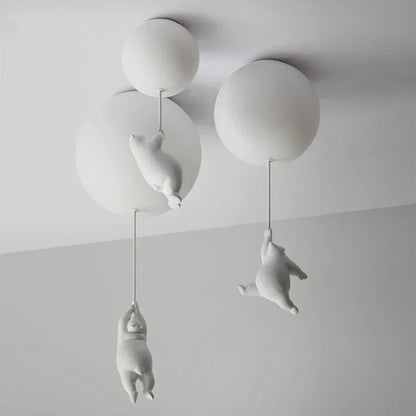 DecorBites™ Bear LED Ceiling Light: Modern Cartoon Warmth for Kids Rooms, Bedroom, Living Room Lighting