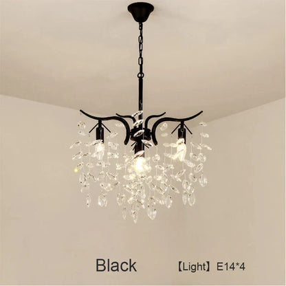 DecorBites™ Crystal LED Chandelier: Luxury Indoor Lighting for Home, Kitchen, Living Room