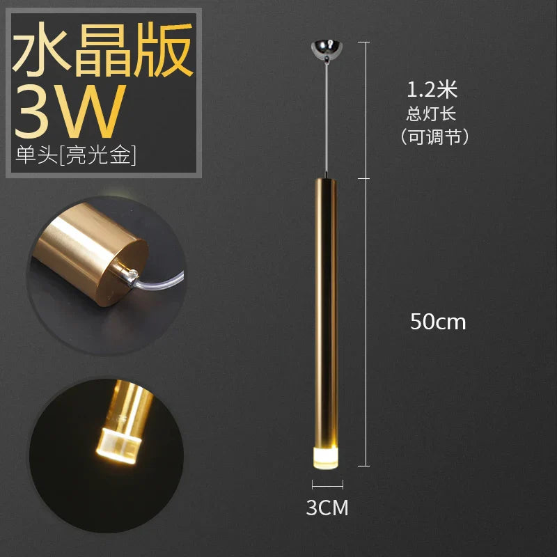 DecorBites™ Aluminum Tube Pendant Light for Dining Room and Kitchen Home Decor