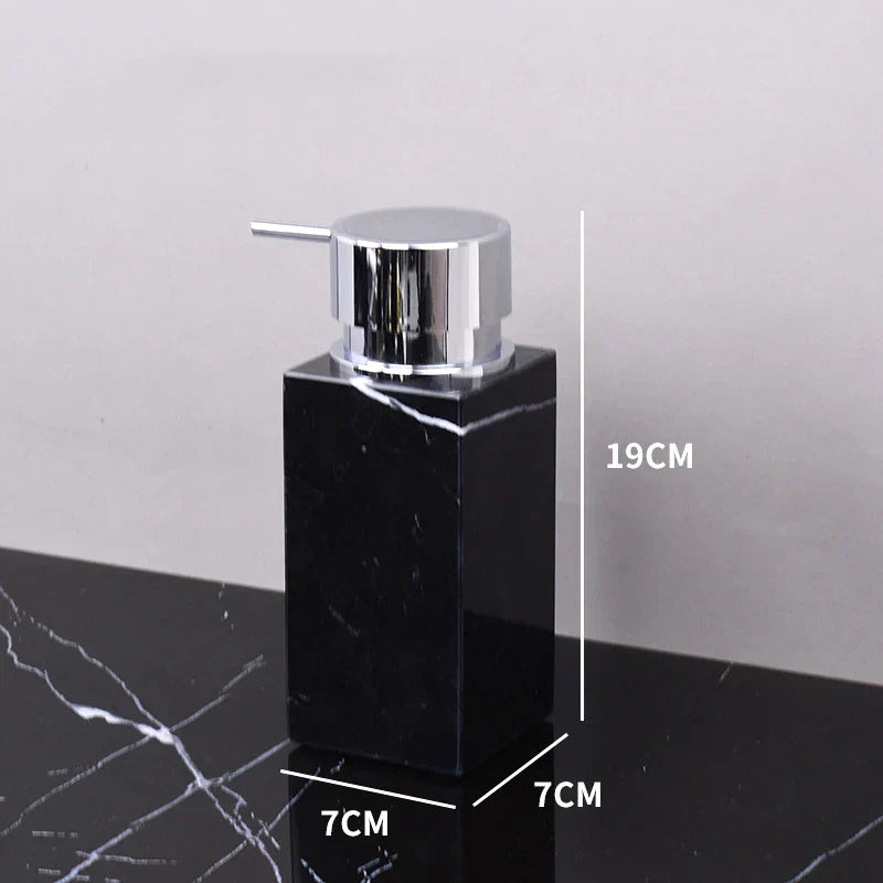 DecorBites™ Black Marquina Marble Bathroom Set cue.opti